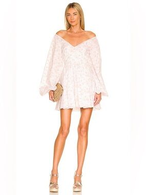 NWT CAROLINE CONSTAS Blakely Floral Cotton Mini Dress